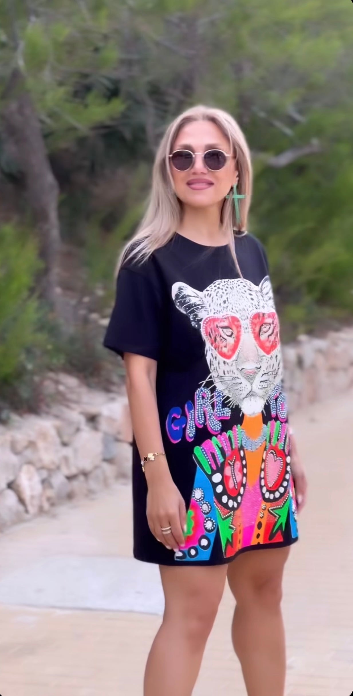 Camiseta colorida Oversize