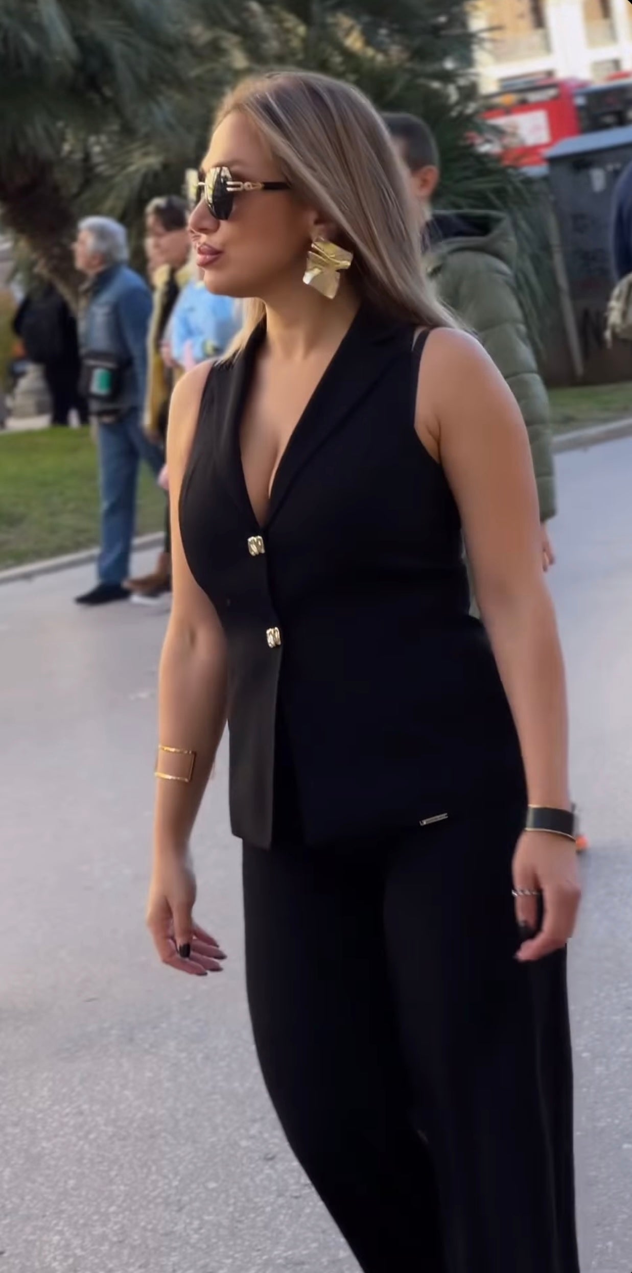 Traje conjunto elegante chaleco con pantalón de vestir