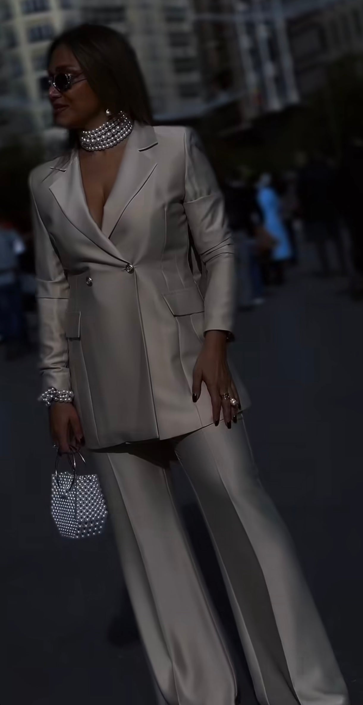 Conjunto Pantalón y Blazer con Espalda Lazo