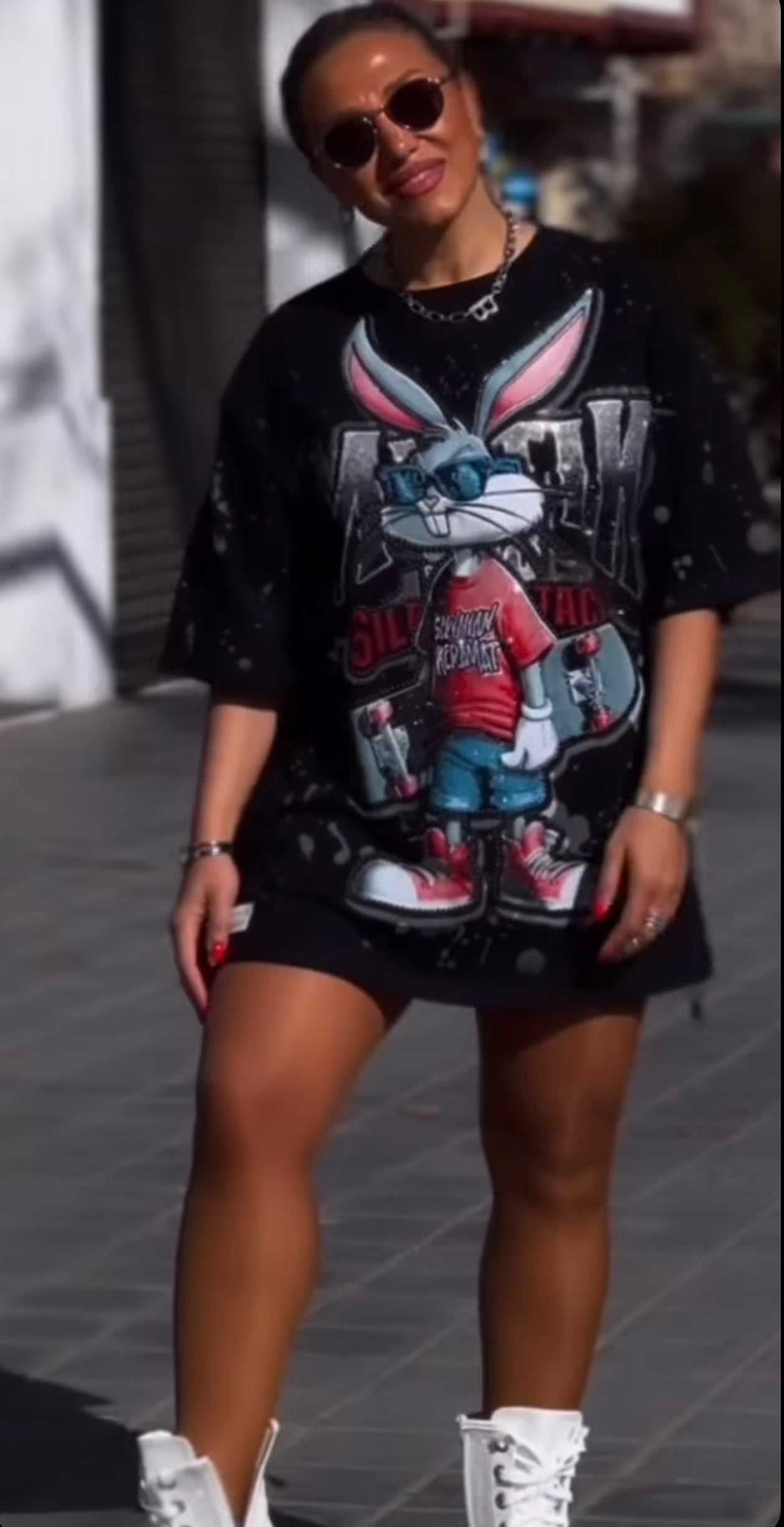 Camiseta Oversize urban Bugs Bunny