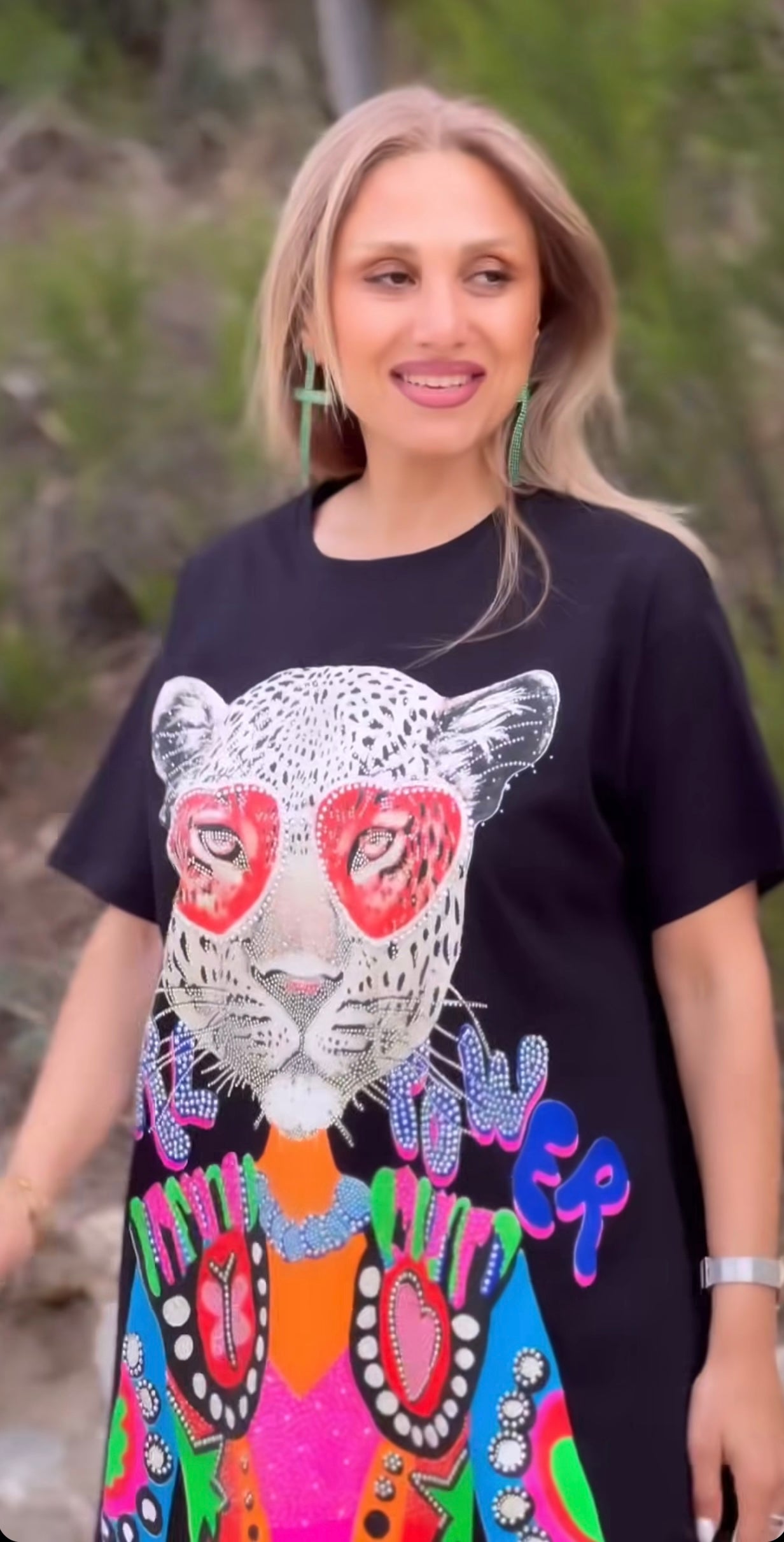 Camiseta colorida Oversize