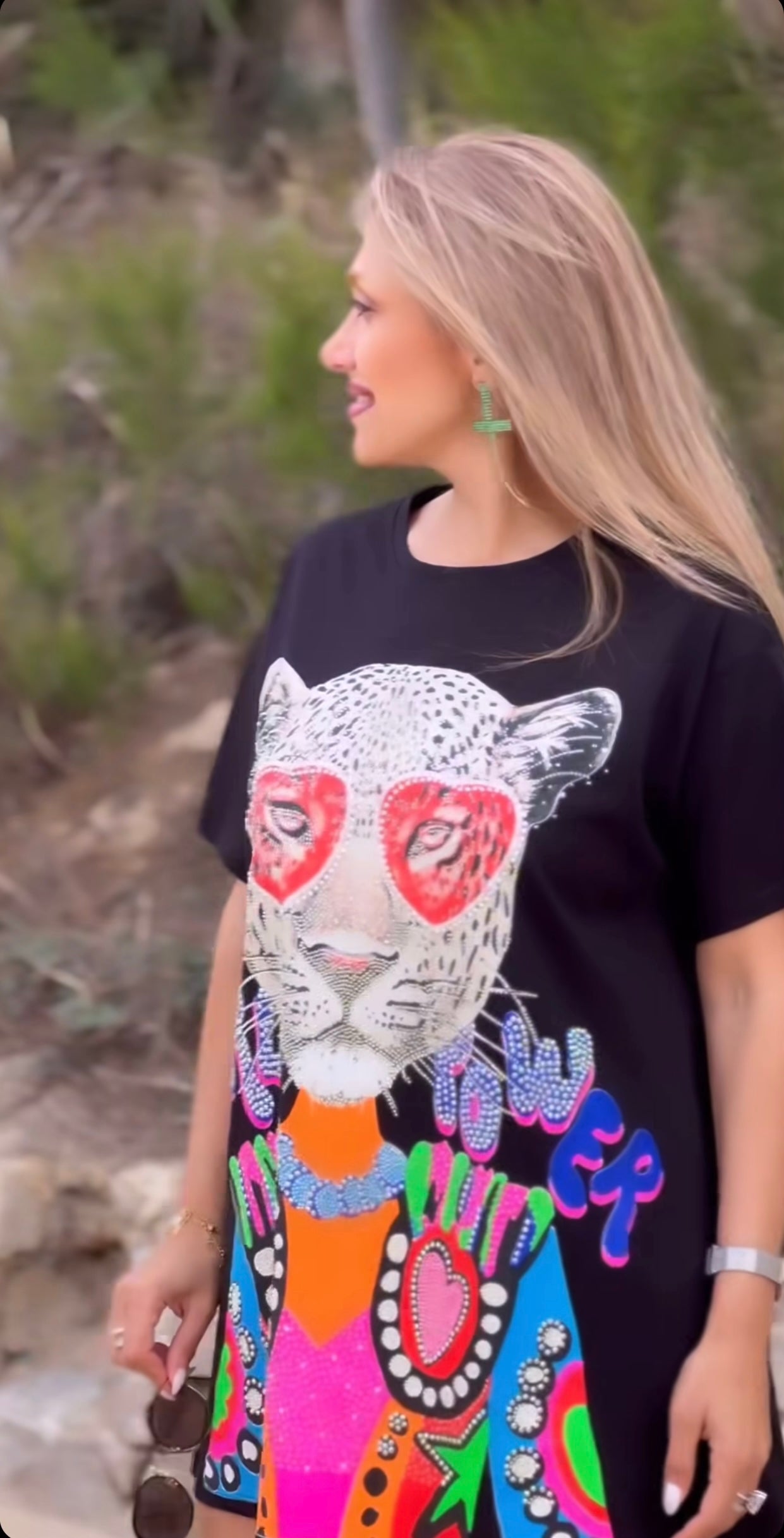 Camiseta colorida Oversize