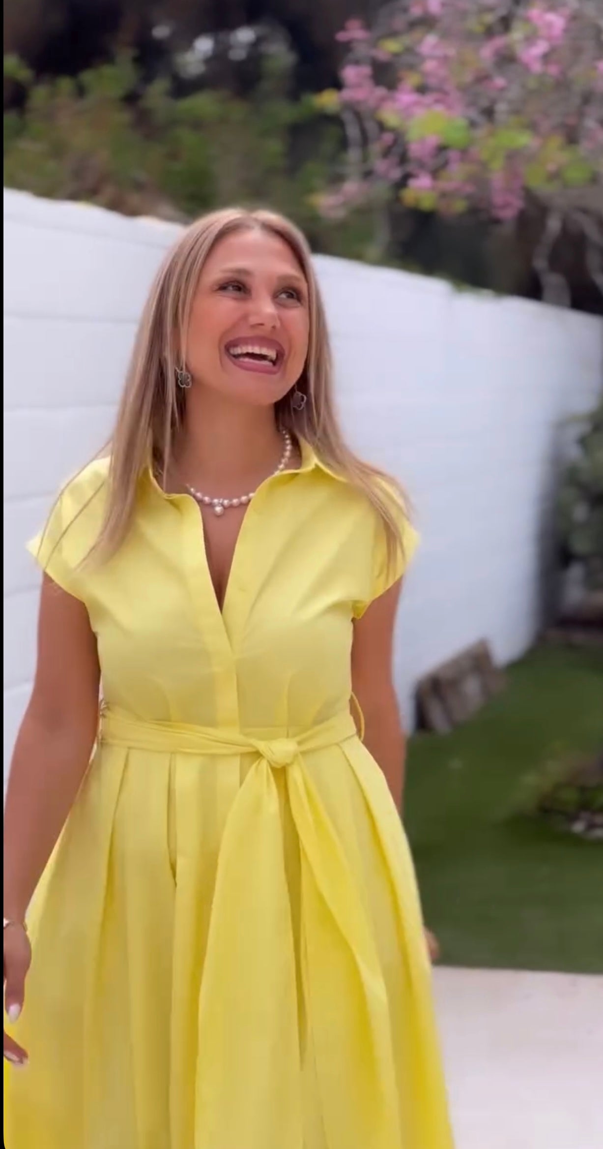 Vestido amarillo veraniego