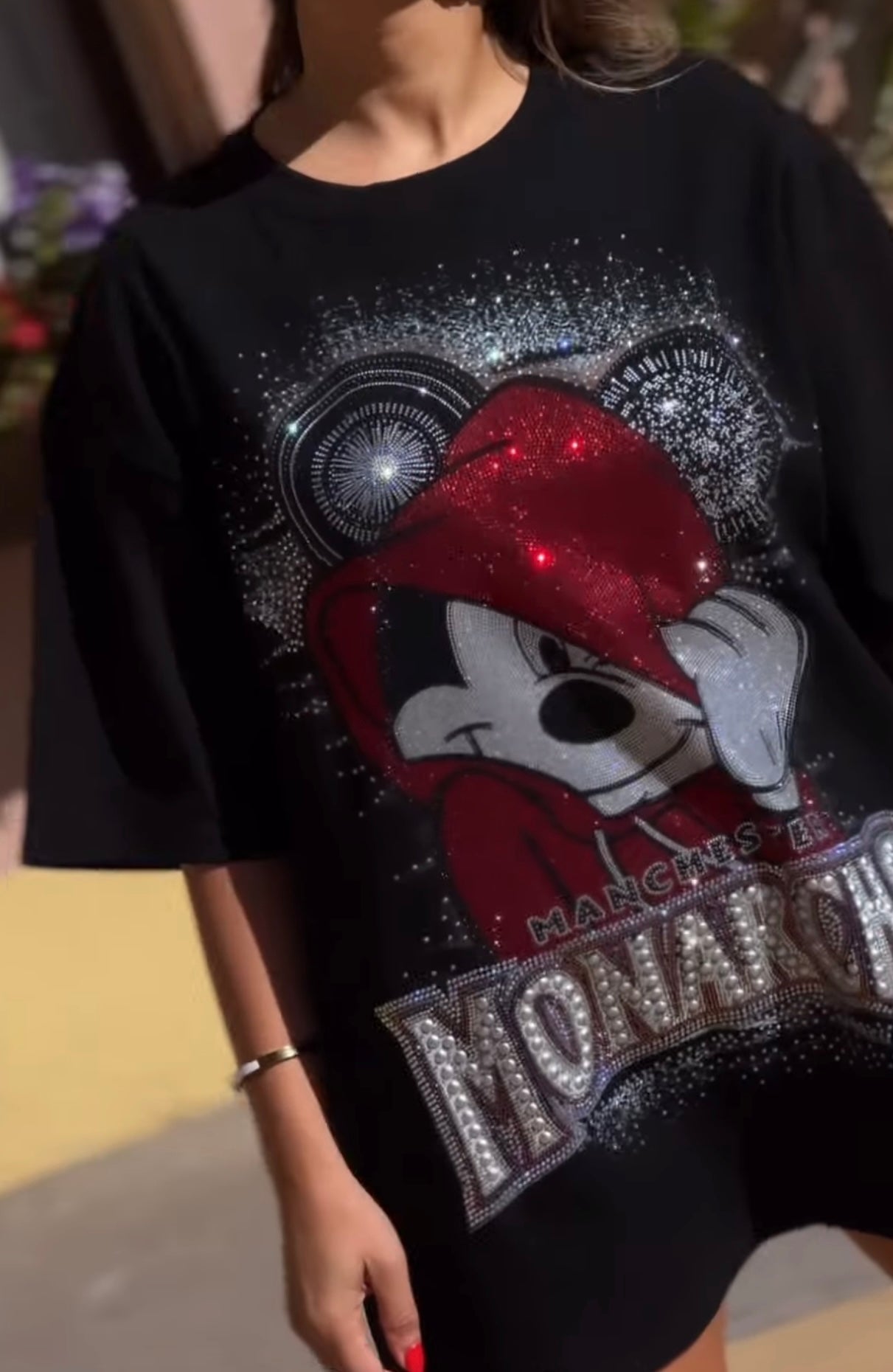 Camiseta Oversize Mickey Mouse “Monarchs”