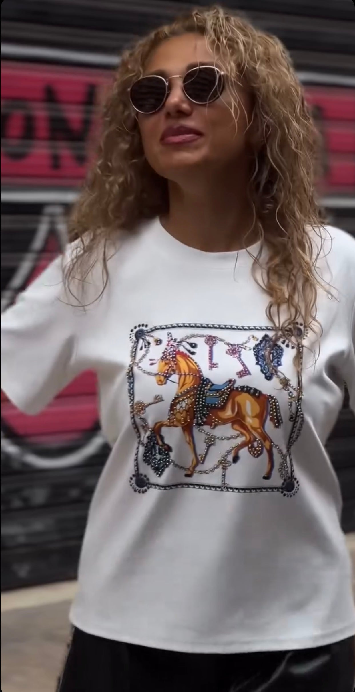 Camiseta caballo Oversize